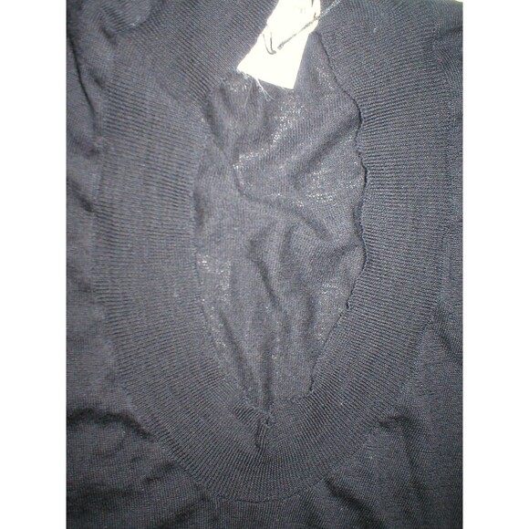 New NWT Designer Wool Sweater 44 Italy Womens 8 Zinco Black Kangaroo Pocket M - Picture 9 of 12